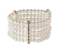 W WIDMANN MILANO Party Fashion 01894 - Pulsera de perlas, pedrería, joyas, pulsera de mujer, pulsera de hombre, bisutería, disfraces de carnaval, accesorios