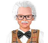 W WIDMANN MILANO Party Fashion 02009 - Set de disfraz de abuelo para niño, peluca con calva, bigote y gafas, profesor, científico, fiesta temática, carnaval