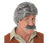 Widmann 02369 Peluca Geppetto con Barba Gris Pelo Sintético Pelo Corto Abuelo