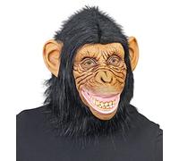 Widmann Máscara de Mono con Piel de Felpa, Color Negro, Talla Unica (03297)