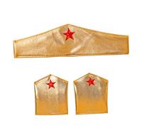 W WIDMANN MILANO Party Fashion 03374 - Conjunto Super Hero Girl, diadema y manguitos, accesorio, supermujeres, carnaval, fiesta temática