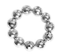 Widmann S.r.l. Pulsera 03527 – Bola de discoteca plateada, años 70 Disco Fever