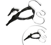 Widmann Funda con pistola 04116, negro con cinturón, gánster para adulto