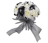 W WIDMANN MILANO Party Fashion 05807 - Ramo de novia con calaveras y arañas, accesorio, novia zombi, Halloween, fiesta temática