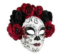 W WIDMANN MILANO Party Fashion 08462 - Máscara Día de Los Muertos con rosas, accesorio para Día de los Muertos, Halloween