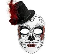 W WIDMANN MILANO Party Fashion 08463 - Máscara Día de Los Muertos con sombrero, accesorio para Día de los Muertos, Halloween