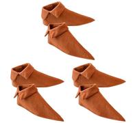 W WIDMANN MILANO Party Fashion - 09167 - Cubrezapatos medievales, cubrezapatos, accesorio de disfraz, accesorio, carnaval, fiesta temática (Paquete de 3)