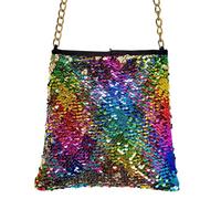 WIDMANN -10018 10018 - Bolsa con lentejuelas reversibles, arcoíris y oro, accesorio para fiesta temática, carnaval, multicolor, talla única