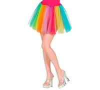 WIDMANN Milano Party Fashion 10341 Widmann 10341-Tutú Arco Iris para Adultos, Falda de Tul, Bailarinas, Fiesta temática, Carnaval, Multicolor, Talla única para Mujer