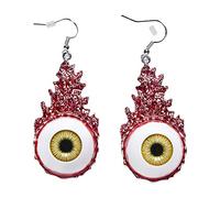 W WIDMANN MILANO Party Fashion 12463 - Pendientes de ojos ensangrentados, joyas, terror, Halloween, carnaval, fiesta temática