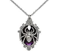 W WIDMANN MILANO Party Fashion - 12466 - Collar con araña y piedra preciosa, collar de vampiro, carnaval, Halloween, fiesta temática