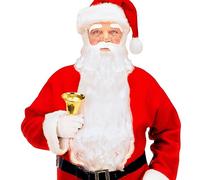 W WIDMANN MILANO Party Fashion - 1523C - Papá Noel de lujo, barba con bigote y cejas, accesorio, Papá Noel, carnaval, fiesta temática