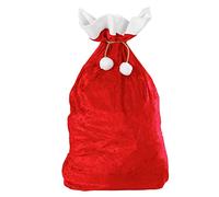 W WIDMANN MILANO Party Fashion 1561X - Saco de Papá Noel, terciopelo, 60 x 100 cm, rojo-blanco, Papá Noel, bolsa, accesorio, fiesta de lema, carnaval, Navidad