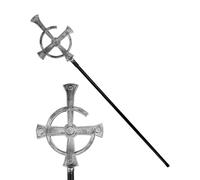 W WIDMANN MILANO Party Fashion - 16789 - Bastón de sacerdote con cruz, 145 cm, obispo, papa, cura, bastón, accesorio, carnaval, Halloween