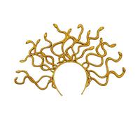 W WIDMANN MILANO Party Fashion 21157 - Diadema Medusa, oro, tocado serpientes, diosa griega (Paquete de 3)