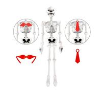 W WIDMANN Inflable temático Maxi Esqueleto 183cm de Halloween inflable Blow-Up Decoración del partido por un vestido de lujo de accesorios