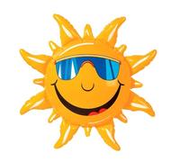 W WIDMANN MILANO Party Fashion 2390S - Sol hinchable, 60 cm, decoración, fiesta en la playa