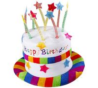 W WIDMANN MILANO Party Fashion - 2637H - Sombrero de cumpleaños, tarta de cumpleaños, tocado, cumpleaños, fiesta de cumpleaños, fiesta (Paquete de 2)