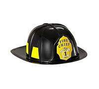 WIDMANN 2817 F ? Sombrero de Bombero de plástico dura, negro, talla única
