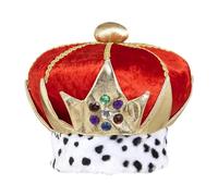 W WIDMANN MILANO Party Fashion - 3399W - Súper corona de lujo, de terciopelo, decorada con piedras preciosas, noble, real, sombrero, tocado, accesorio, fiesta temática, carnaval