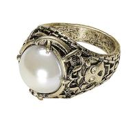 W WIDMANN MILANO Party Fashion - 46741 - Anillo con perla, dorado, joyería, accesorios, complementos para disfraces