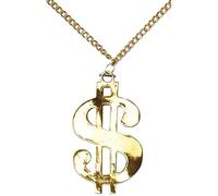 W WIDMANN MILANO Party Fashion - 5009D - Collar dólar, joyas, gargantilla, hip hop, gánster, fiesta temática, carnaval