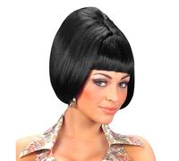 W WIDMANN MILANO Party Fashion - 6337S - Peluca fiesta niña, negra, años 60, carnaval, fiesta temática (Paquete de 2)