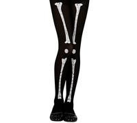 WIDMANN 30019 - Medias Esqueleto para Niña, Danza, Gótica, Terror, Halloween, Carnaval, 70 Den, Talla 11-14 Años, Color Blanco
