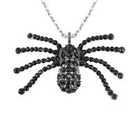 W WIDMANN MILANO Party Fashion 7145G - Collar araña strass, bisutería, collar, vampiro, Halloween, carnaval, fiesta temática