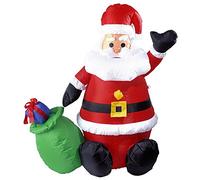 W WIDMANN MILANO Party Fashion - 7503B - Papá Noel luminoso e hinchable con ventilador integrado, 122 cm, decoración