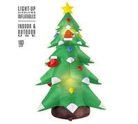 W WIDMANN MILANO Party Fashion 7506T - Árbol de Navidad inflable iluminado, con ventilador integrado, 183 cm, elemento decorativo