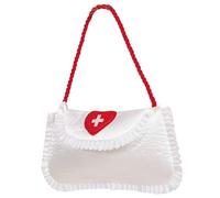 W WIDMANN MILANO Party Fashion 8106H - Bolso de enfermera, de satén, blanco/rojo, disfraz, accesorio, carnaval, fiesta temática