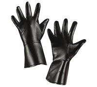 W WIDMANN MILANO Party Fashion 8533B - Guantes de cuero para niños para completar el disfraz de diferentes personajes, para carnaval, fiesta temática o Halloween, negro