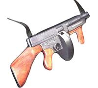 W WIDMANN MILANO Party Fashion - 96896 - Bolso metralleta, de tela, gángster, Al Capone, accesorio, disfraz, carnaval, fiesta temática, Halloween