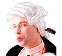 W WIDMANN MILANO Party Fashion A6176 - Peluca Casanova, blanca, siglos XVIII y XIX, fiesta temática, carnaval