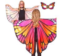 W WIDMANN MILANO Party Fashion - Alas de mariposa para niños 100 x 70 cm con máscara, accesorio para disfraz de carnaval y fiesta