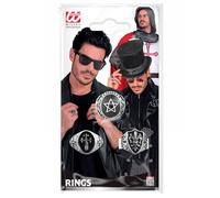 W WIDMANN MILANO Party Fashion - Anillo de bisutería, para adultos, accesorio para Halloween, eventos góticos