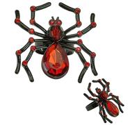 W WIDMANN MILANO Party Fashion - Bisutería araña con pedrería, para adultos, accesorio para Halloween, carnaval, uso diario