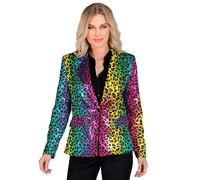 W WIDMANN MILANO Party Fashion - blazer de lentejuelas para mujer, chaqueta brillante, ideal para Carnaval, festivales y fiestas temáticas