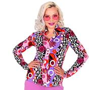 W WIDMANN MILANO Party Fashion - Blusa de los años 70 | Para mujer, camisa retro de Carnaval, fiesta temática «Disco Fever», disfraz al estilo de los 70