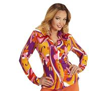 W WIDMANN MILANO Party Fashion - Blusa de los años 70 para mujer, camisa retro para carnaval, fiesta temática Disco Fever, disfraz