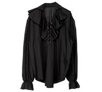 W WIDMANN MILANO Camisa Party Fashion con volantes — pirata, vampiro, medieval, disco, carnaval