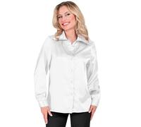 W WIDMANN MILANO Party Fashion - Blusa de raso para señoras, 70s Disco Fever, Retro Style, Schlagermove, camisa de fiesta, camisa para señoras