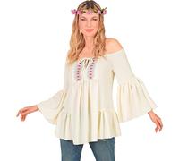 W WIDMANN MILANO Party Fashion - Blusa Hippie para Mujer, Estilo Campesina, cottagecore, para Carnaval y Fiestas temáticas