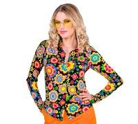 W WIDMANN MILANO Party Fashion - Blusa Hippie para Mujer, Top Flower Power de los años 60 para Carnaval, Fiesta temática