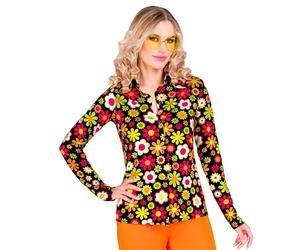 W WIDMANN MILANO Party Fashion - Blusa Hippie para Mujer, Top Flower Power de los años 60 para Carnaval, Fiesta temática
