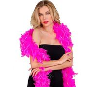 W WIDMANN MILANO Party Fashion - Boa de plumas con espumillón, longitud aprox. 180 cm, pañuelo de plumas, accesorio, fiesta temática