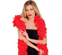W WIDMANN MILANO Party Fashion - Boa de plumas, longitud aprox. 180 cm, pañuelo de plumas, accesorio, disfraz, carnaval, Halloween