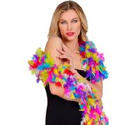 W WIDMANN MILANO Party Fashion - Boa de plumas, longitud aprox. 180 cm, pañuelo de plumas, accesorio, fiesta temática