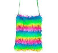 WIDMANN MILANO PARTY FASHION - Bolso de peluche, retro, años 80, accesorio, carnaval